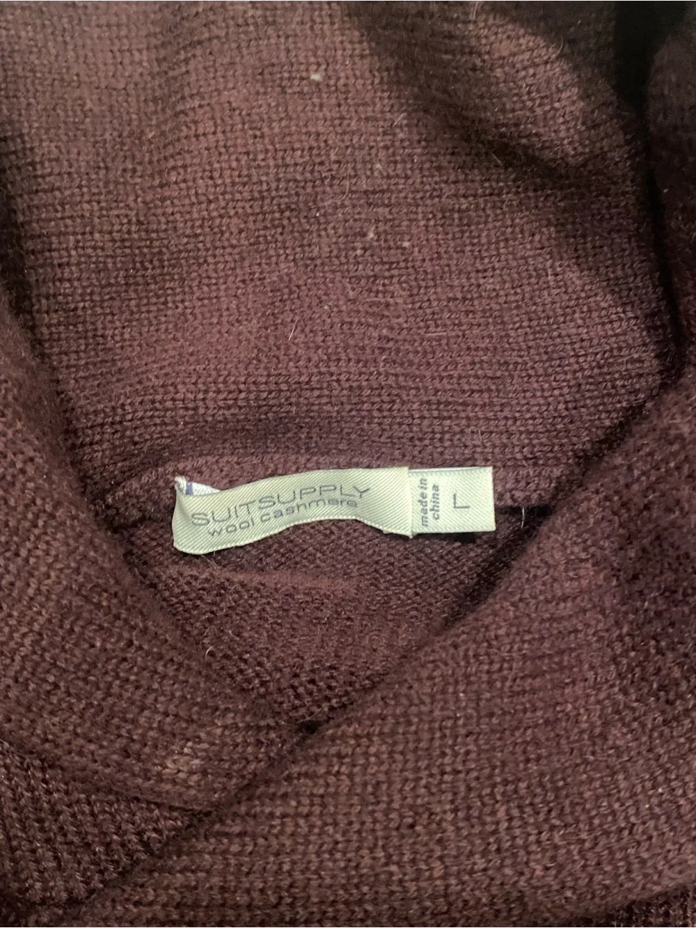 Suitsupply Cashmere Wool Shawl Roll Turtle Neck Sweater Nautical Classic L Prepp